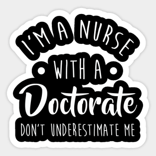 Nurse Dnp Phd Doctorate Graduation Sticker